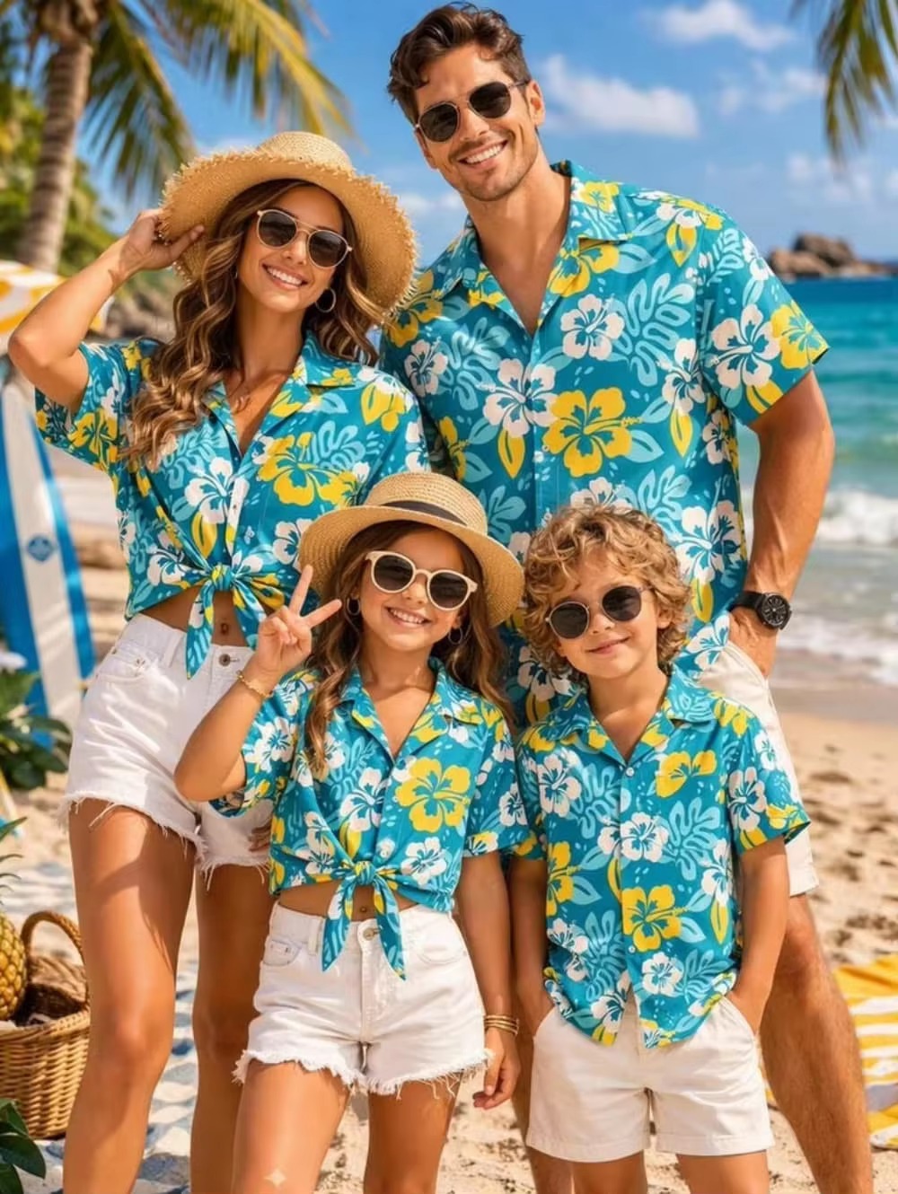 Plant Parent Shirt - Hawajska koszula dziecięca z nadrukiem roślin