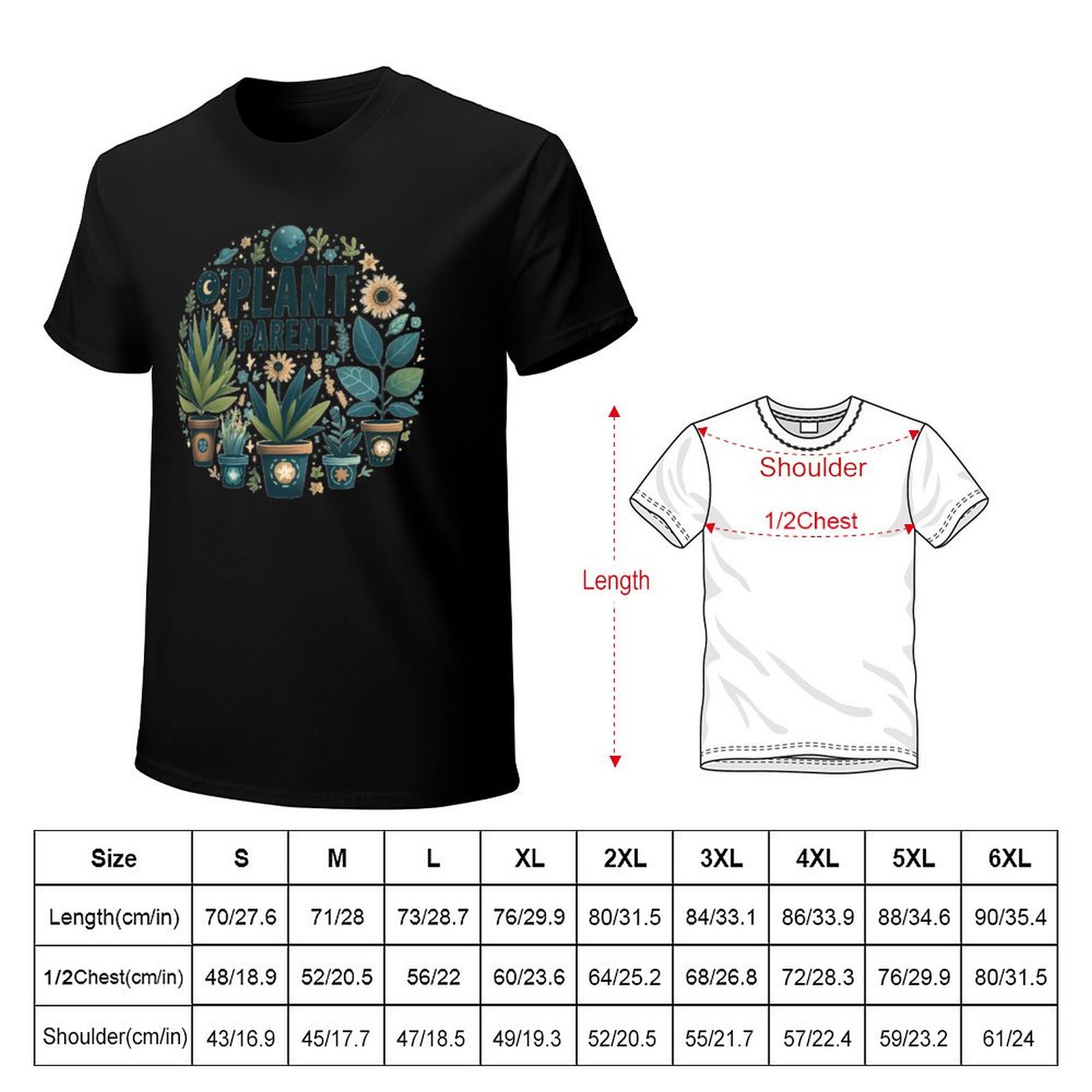 Koszulka z nadrukiem artystycz – Plant Parent Shirt recenzja i cena